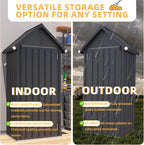 AECOJOY Outdoor Storage Cabinet Waterproof with Adjustable Shelves, Vertical Tall Storage Shed with Lockable Door, All Weather Mental Sheds & Outdoor Storage Clearance for Outside in Dark Grey