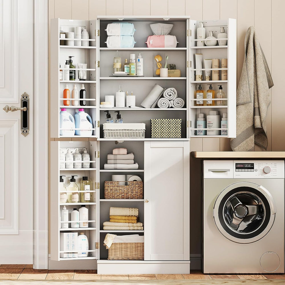 65.5" Kitchen Pantry Cabinet, Freestanding Storage Cabinet with Doors an...