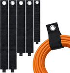 Heavy-Duty Extension Cord Holder 5-Pack, Three Sizes, Durable Nylon Cable Organizer Straps for Hanging Cables，Cords, Hoses, Ropes，Tools and Outdoor Organization