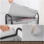 ELYKEN Slim Laundry Hamper with Lid, 50L Small Rolling Laundry Basket on Wheels, 7.9” Narrow Dirty Cloth Cart with Removable Inner Bag for Small Bathroom, Bedroom, Grey
