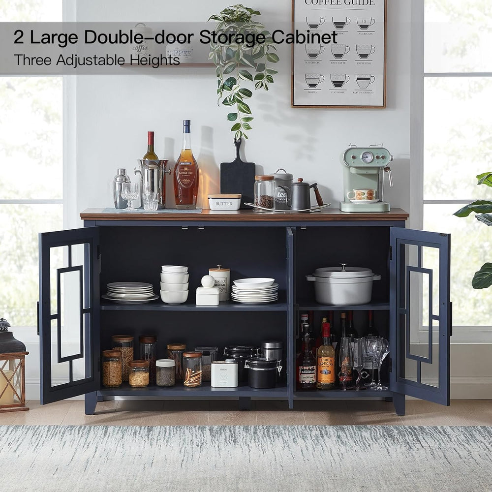 Joaxswe Large Sideboard Buffet Cabinet with Storage, 55" Farmhouse Crede...