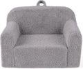 Costzon Kids Couch, Comfy Toddler Sofa Chair with Soft Fleece Fabric Cover, Kids Furniture for Playroom, Children Reading Armchair for Boys & Girls Aged 3+ Birthday (Medial,Grey)