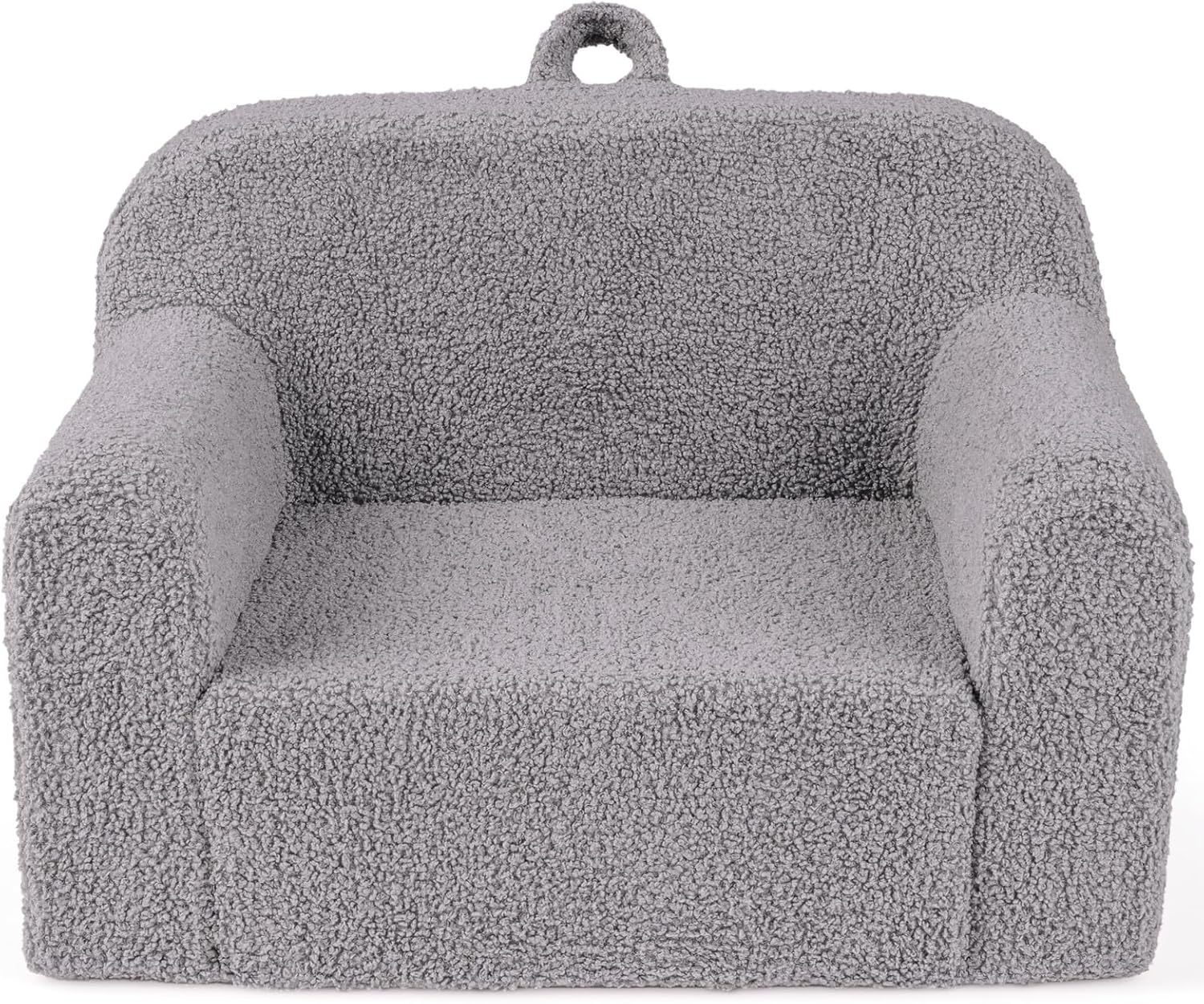 Costzon Kids Couch, Comfy Toddler Sofa Chair with Soft Fleece Fabric Cover, Kids Furniture for Playroom, Children Reading Armchair for Boys & Girls Aged 3+ Birthday (Medial,Grey)