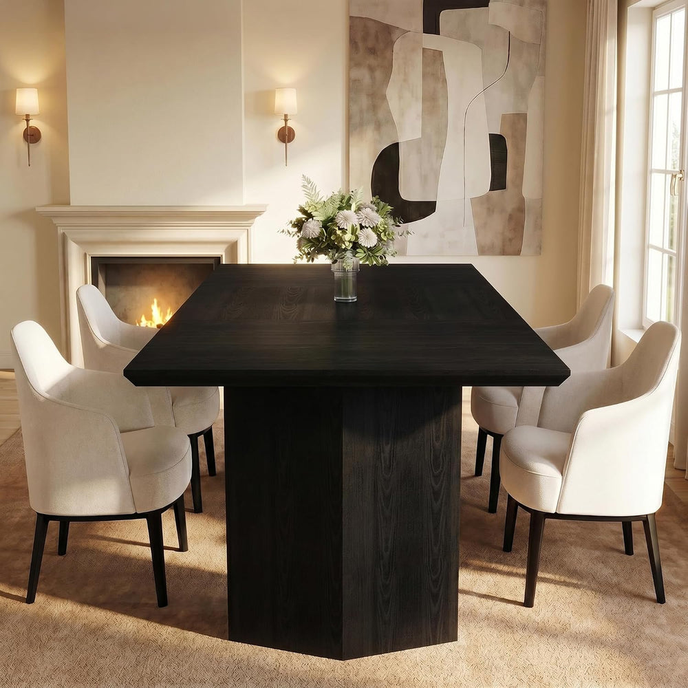 Einhomn 71" Dining Table for 6-8, Rectangular Farmhouse Kitchen Table wi...