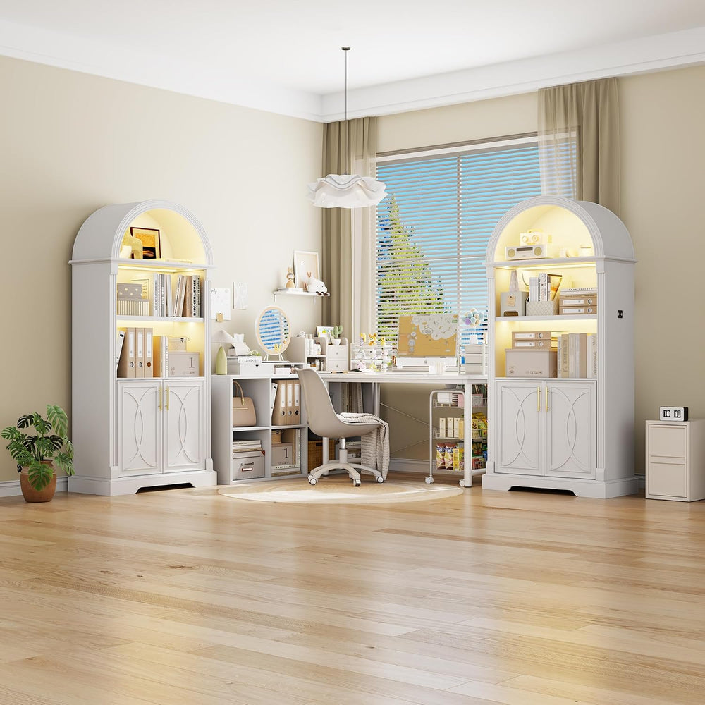 Vlsrka Kitchen Pantry Storage Cabinets with Adjustable Shelves, 71" Tall...