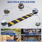 BESEA 6Feet Rubber Speed Bump, 72" x 12" x 2" Heavy Duty Speed Bump Cable Protector Ramp for Driveway, Road Parking, Garage, Parking Lot, Warehouse(2 Packs)