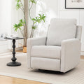 MINCETA Glider Recliner Chairs, Nursery Rocking Chairs, Gray | 360° Swivel Rocking Chairs with Metal Base, High Back Rocking Chair for Living Room, Chenille Fabric