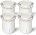 CLEVAST Refillable Moisture Absorber Bucket, 12.5 oz, 4 Pack, Refills Cups Humidity Absorbers for Closet, Reusable Dehumidifier Box Removes Moisture, Damp and Humidity for Wardrobes, Bathrooms