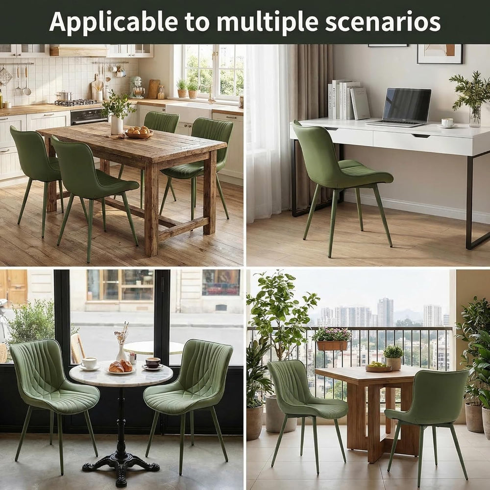 Kidol & Shellder Dining Chairs Set of 2, Mid Century Modern Kitchen Chair...