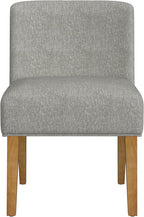 Homepop Home Decor | Upholstered Dining Chairs with Low Back |Decorative Home Furniture, Gray Woven (Single Pack)