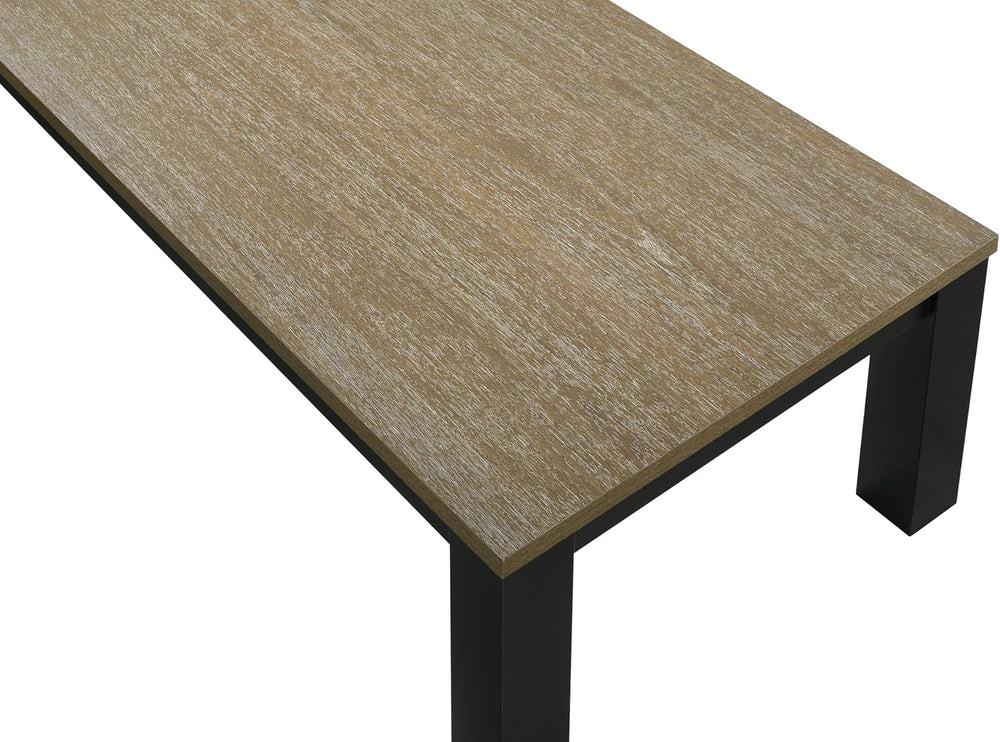 Brown Black 3-Piece Living Room Table Set Table Top Cocktail Table and Two