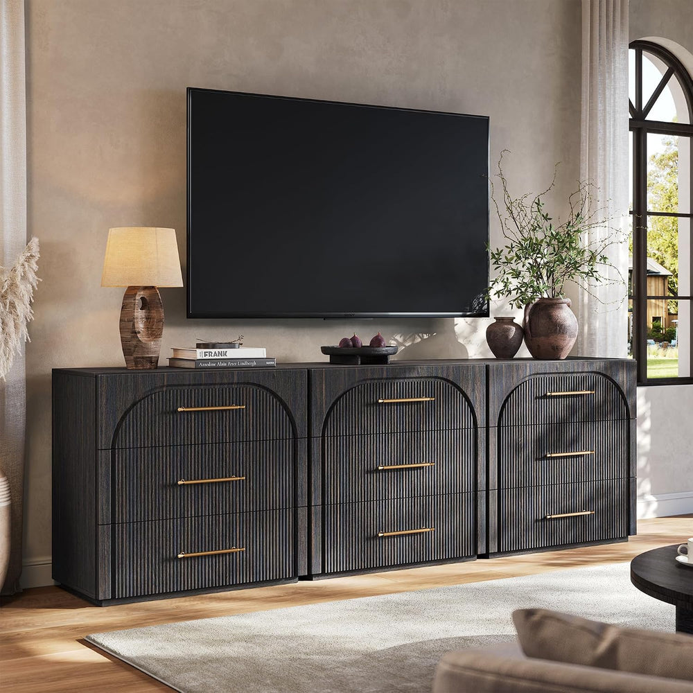 Buffet Cabinet with 3 Drawers, 31.5'' W Arched Storage Cabinet