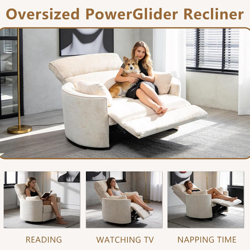 450lbs Oversized Power Recliner Chair for Big and Tall Adults, 52" Extra...