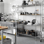 24" Deep x 48" Wide x 74" Height Wire Shelving Kit | 4-Tier | NSF Commercial Storage Rack Unit