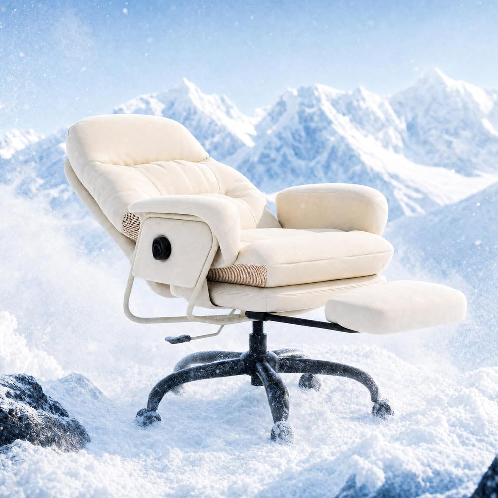 FLEXISPOT 2-in-1 Chaise Lounge Chair Indoor with Wheels Footrest 90-165° Recl...