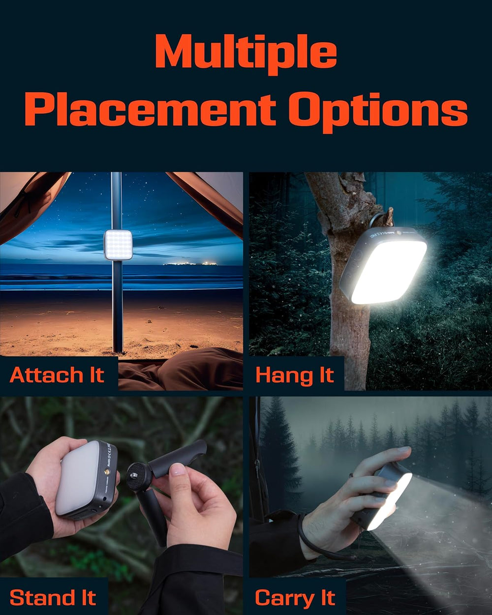 P4X Camping Lantern - Hanging Lantern w/ Bright & Warm Adjustable Lightin...