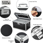 Storage Lock Box with Combination code, Lockable Medicine Storage Case, Empty First Aid Box, Security Lock Box, Multipurpose Lockbox for Home and Outdoor Use (Black, X-Large)