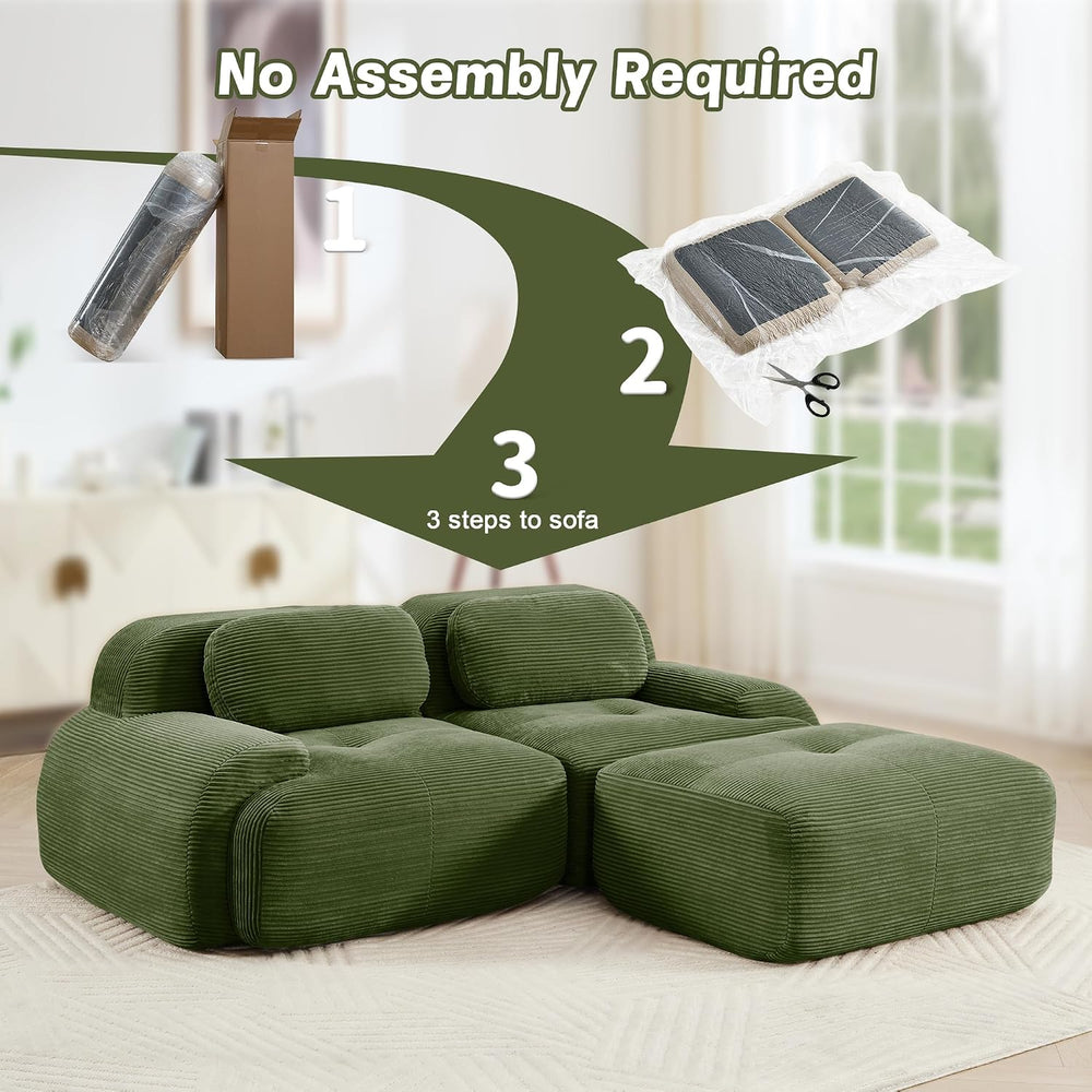 SoarFlash 81” Sectional Cloud Sofa Couches for Living Room-2 Seater L-Shaped ...