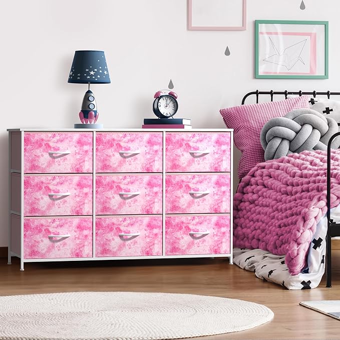 Sorbus Kids Dresser with 9 Drawers - Storage Unit Organizer Chest for Clothes - Bedroom, Kids Room, Nursery, & Closet