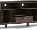 SIMPLIHOME Artisan TV Stand - 72 inch Wide Solid Wood Media Console in Farmhouse Brown, Contemporary Entertainment Center for Living Room for TVs up to 80 Inches with Drawers and Cable Management