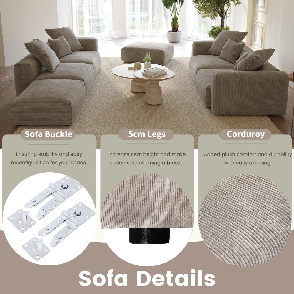 Sectional Couches for Living Room,102inch Cloud Couch Modular Sectional Sofa,...