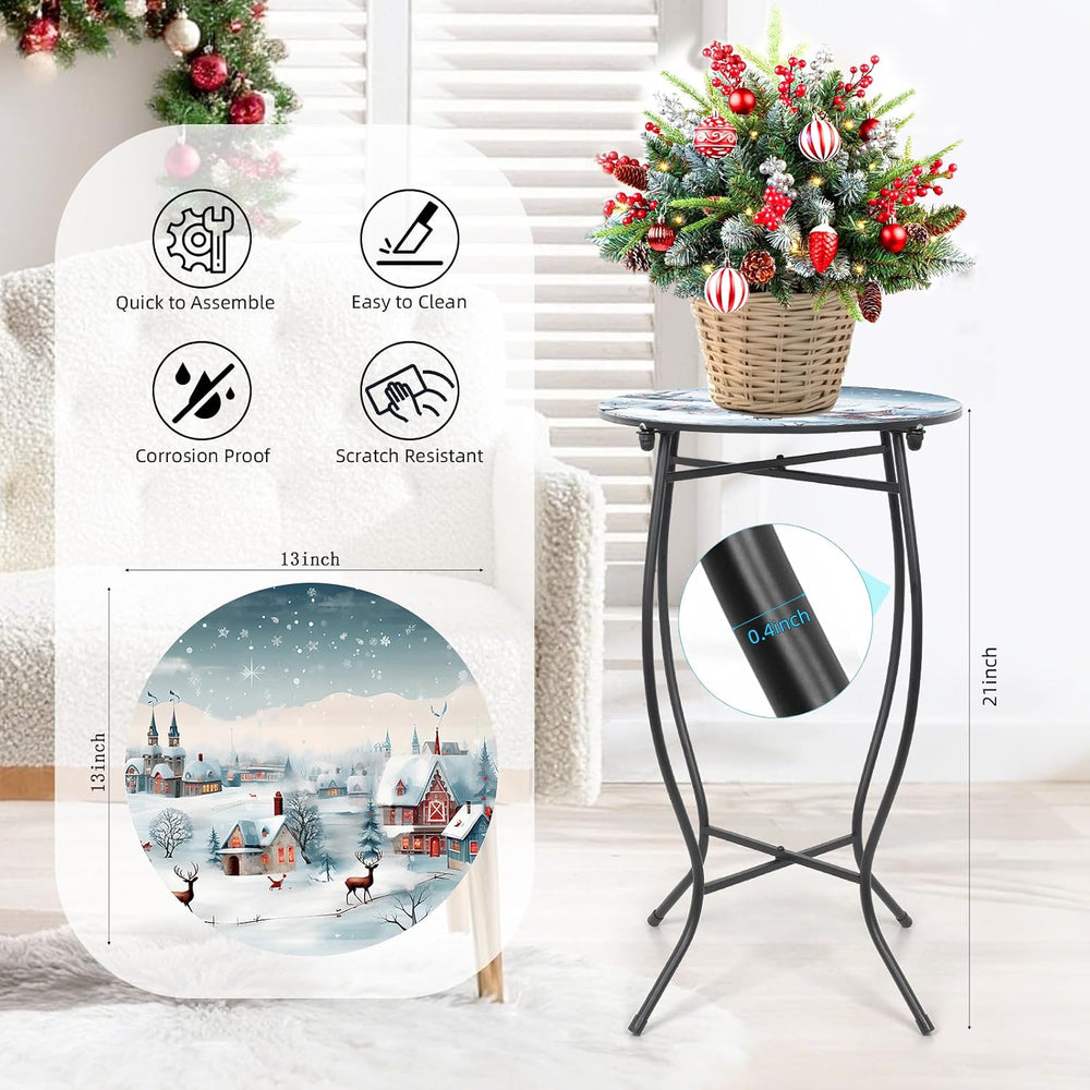 Fashion&cool 21" H Side Table for Indoor Outdoor, Weather Resistant ...