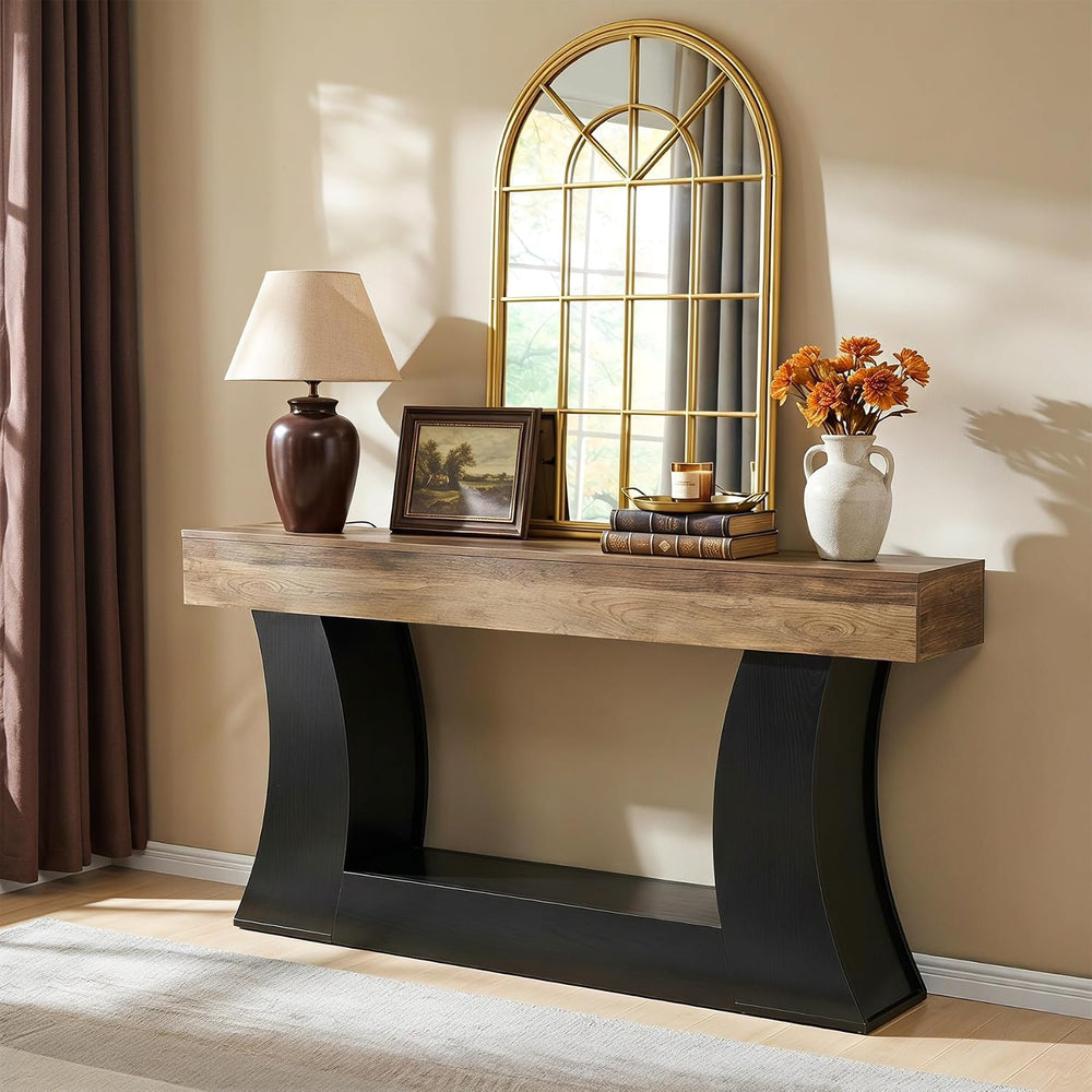 63-Inch Console Table, Behind Couch Sofa Table, Modern Entryway Furniture | H...