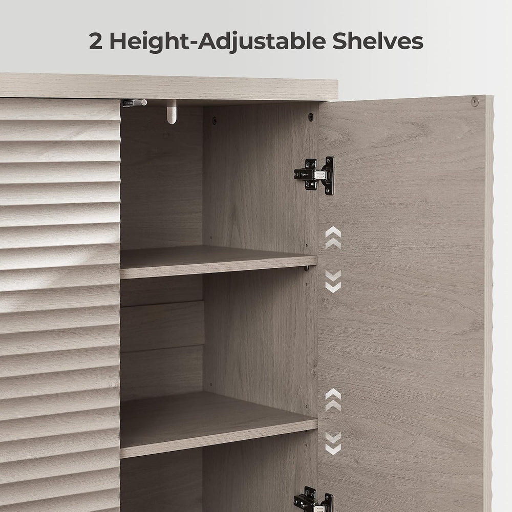 SICOTAS Buffet Cabinet with Storage Sideboard Cabinet with Doors & Shelves