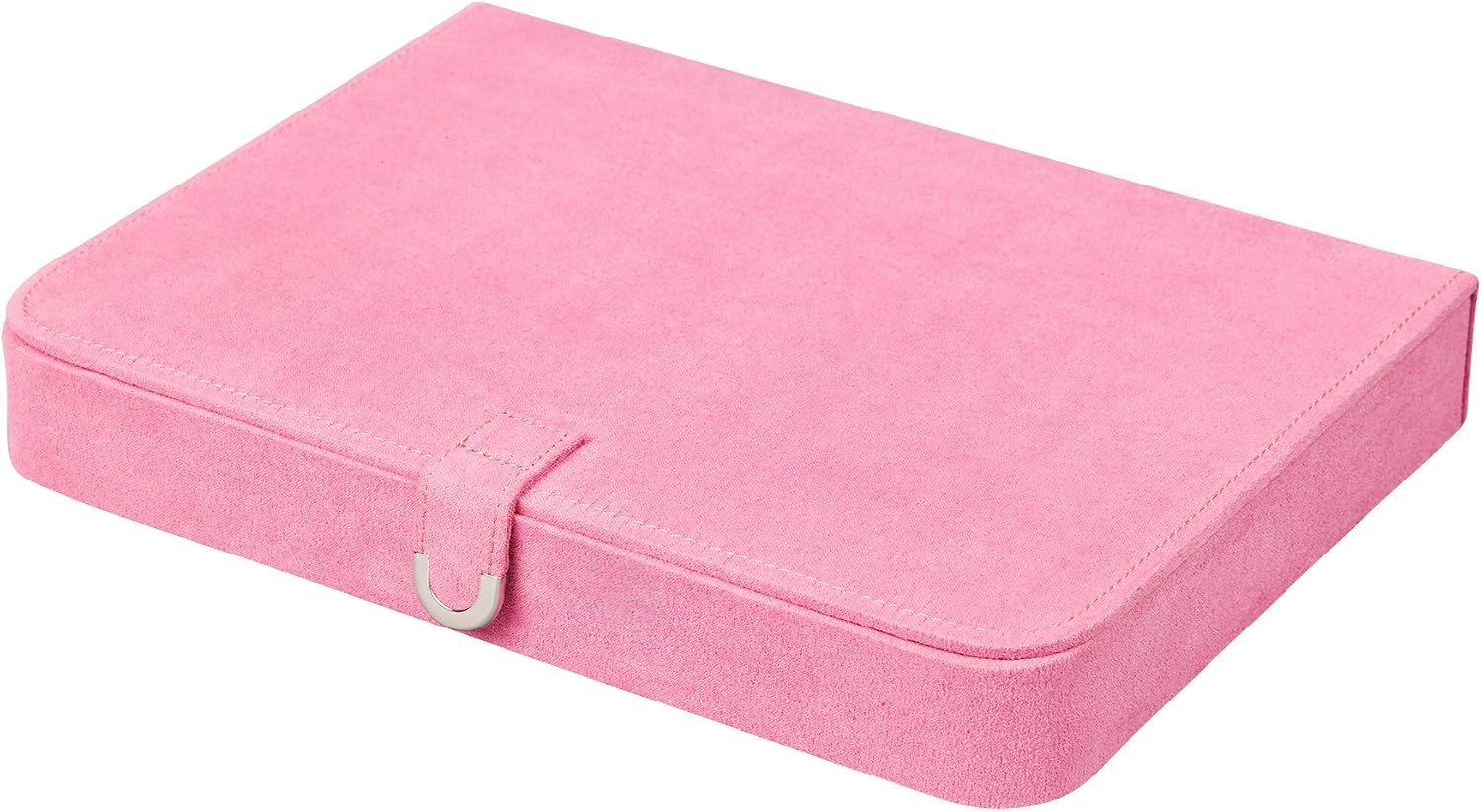Mele and Co Cameron Plush Fabric Jewelry Box in Pink