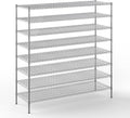 24" Deep x 72" Wide x 74" Height Wire Shelving Kit | 8-Tier | NSF Commercial Storage Rack Unit