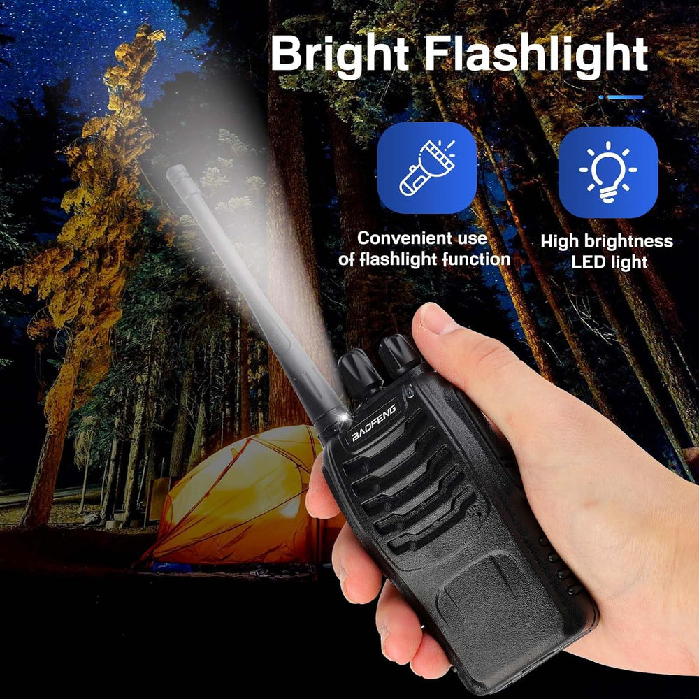 Baofeng Walkie Talkies 888S Rechargeable Long Range with Earpieces for Adults...