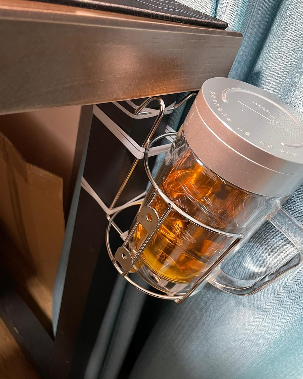 Bed Cup Holder(Diameter: 4.1IN) Drink Holder Water Bottle/Glass Organizer for Wood Dorm Room Bunk Bed Crib, Metal Toddle Bed,Loft Bedside, Headbed, Car,Office Desk Partition