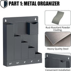 UNITEDPOWER Cable Tie Holder, Wall Mount Storage Rack Organizer for Workshop, Shed, Garage, Home, Fit Various Lengths Zip Tie