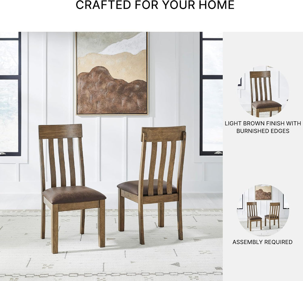 Signature Design by Ashley Vallister Dining Chairs Set of 2, Light Brown | So...