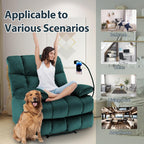 Manual Adjustable Oversized Recliner Chair with Phone Holder, Extra Large Recliner for Heavy Duty Adults 400lbs, Big Man Recliners for Living Room, Nursery, RV