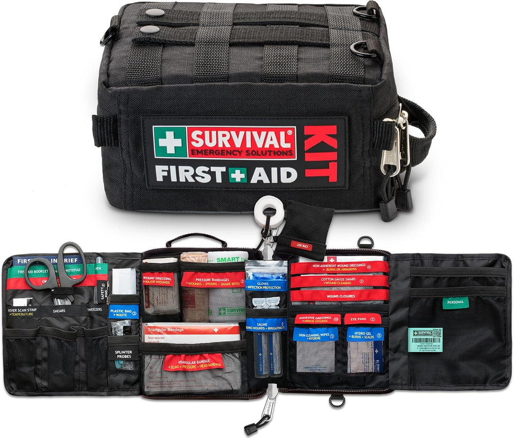 SURVIVAL 95-Piece Emergency Response First Aid Kit, Compact Adventure Kit