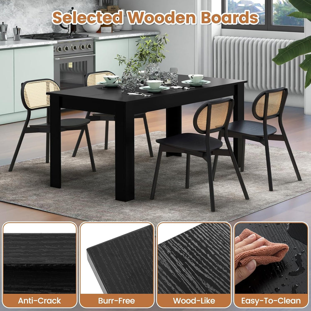 Giantex Dining Table for 6, Rectangular Kitchen Table with 330Lbs Capacity, S...