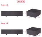 DIOMMELL 4 Pack Foldable Cloth Storage Box Closet Dresser Drawer Organizer Fabric Baskets Bins Containers Divider for Clothes Underwear Bras Socks Lingerie Clothing, Dark Grey 22-0000