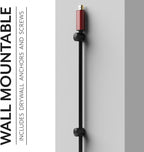Cable Anchors for Desk Organization Black | Premium Aluminum Cord Organizers | Charger + Cable Management Clips for Home & Office | Stylish, Sturdy, & Functional | (3 Pack)