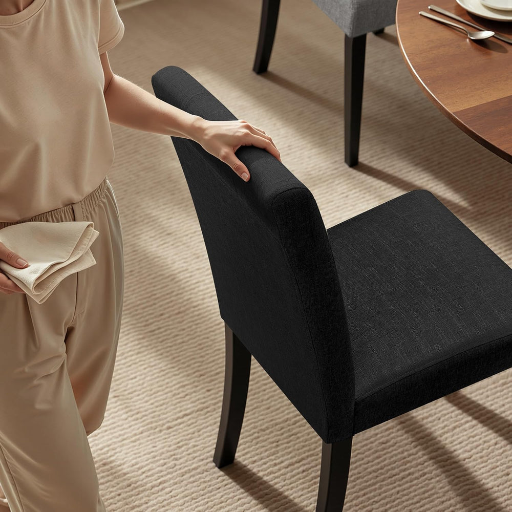 HOMYZOO Dining Chairs Set of 8, Upholstered Dining Room Chairs, Black