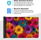 Colorful Floral Mouse Pad – Large Extended Desk Mat 35.43 x 15.75 in – Bright Rainbow Sunflower Design, Non-Slip Rubber Base, Waterproof Surface, Oversized Keyboard & Mouse Pad for Office or Gaming