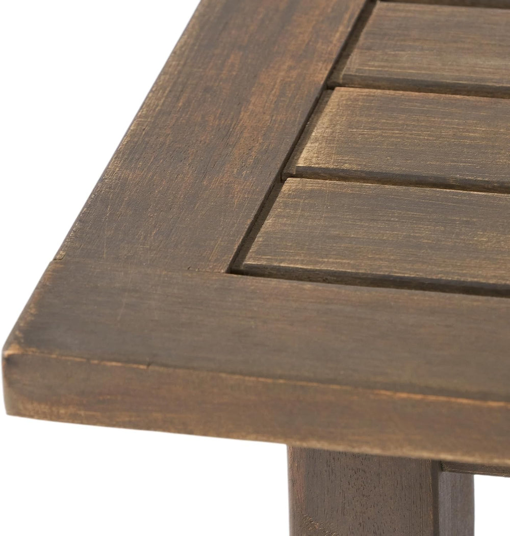 Selma Accent Table: Modern Acacia Wood Side Table - Compact 19x19 Inch End Ta...