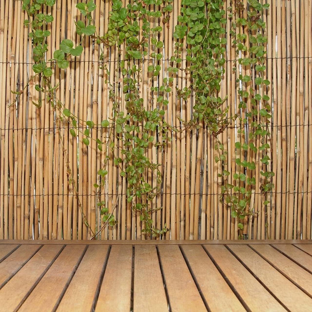 FOREVER BAMBOO Jumbo Reed Bamboo Screen Fencing Privacy Fence Backyard Divide...