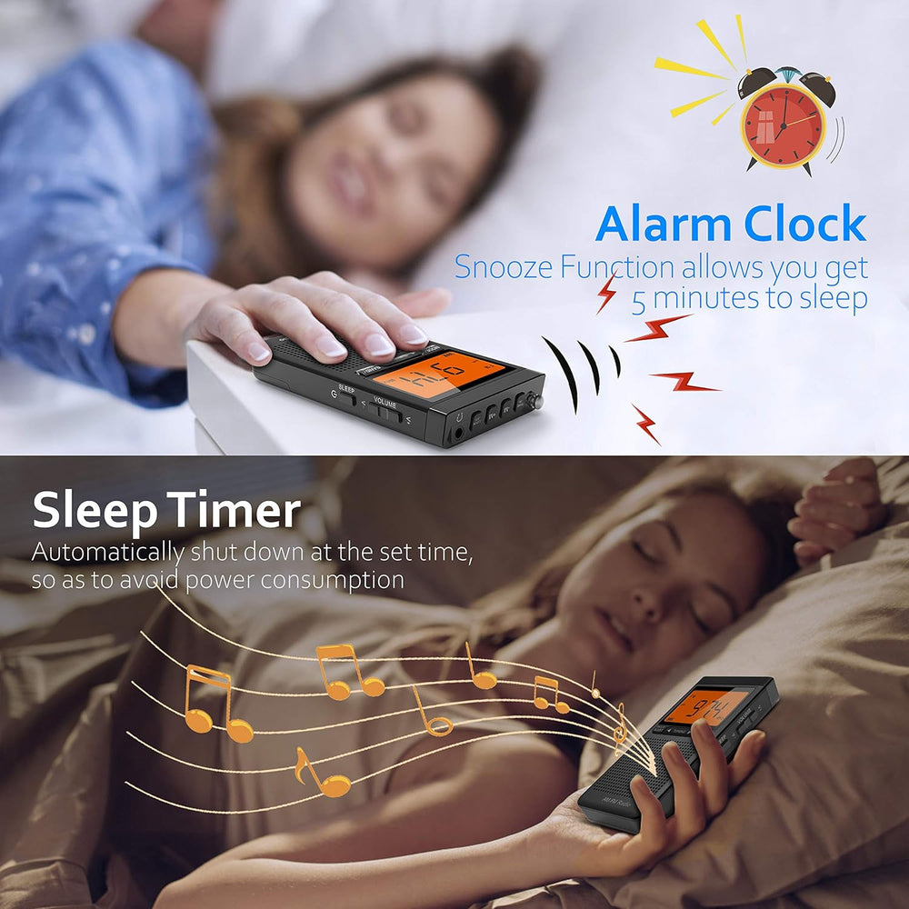AM FM Portable Radio Battery Operated by 2 AAA Batteries