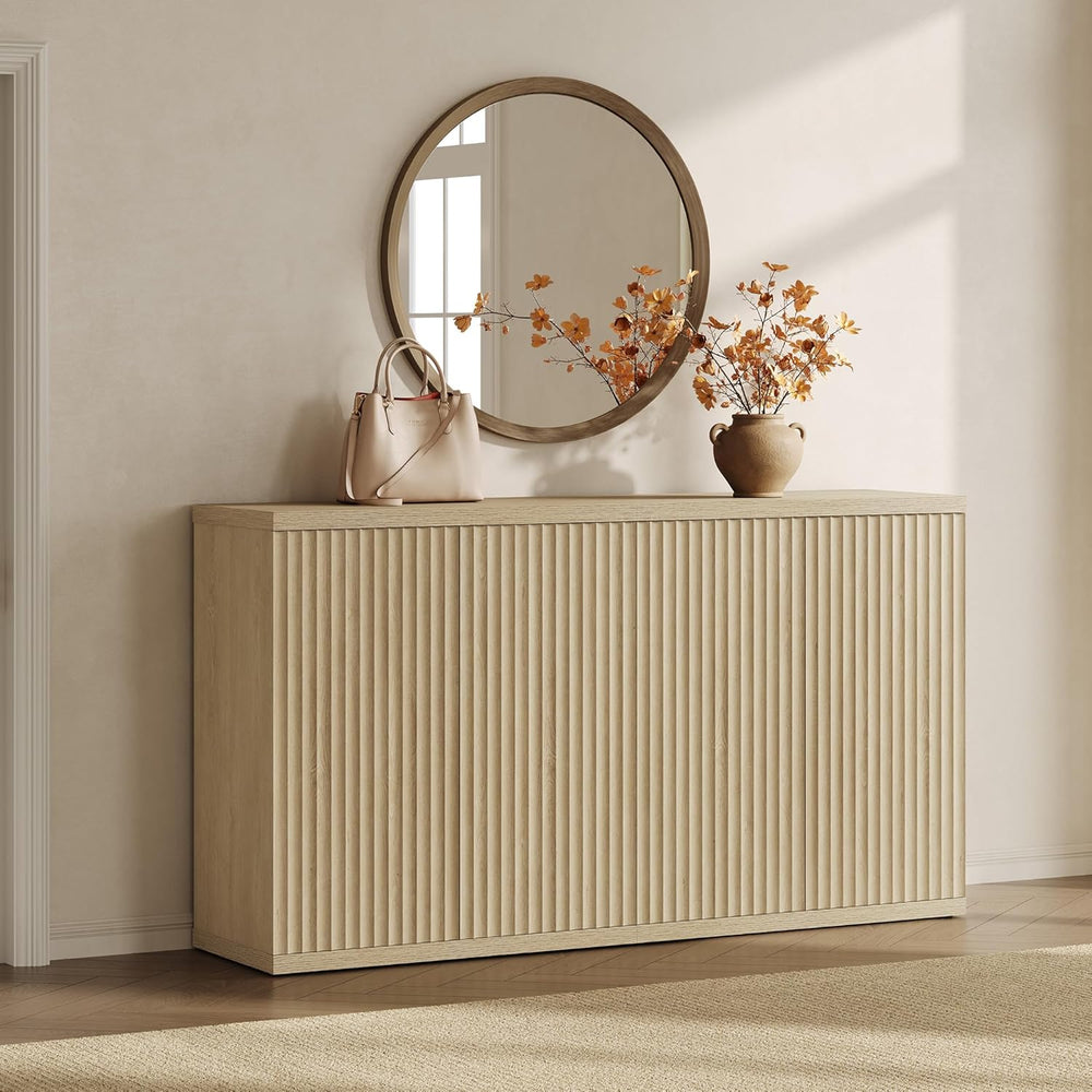 SICOTAS Buffet Cabinet with Storage Accent Sideboard Modern Credenza with Doo...