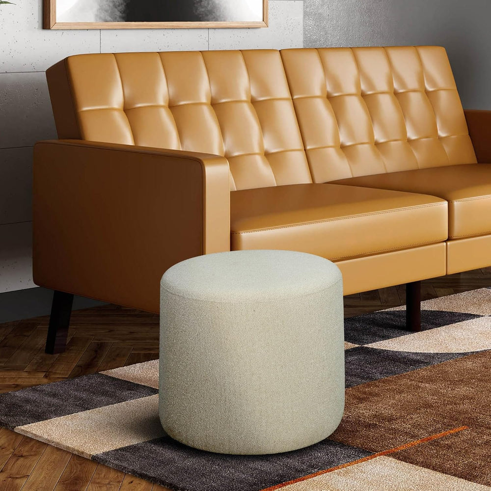 Studio Living Wentworth 19" Round Ottoman, Urban Transitional, Fully Ass...