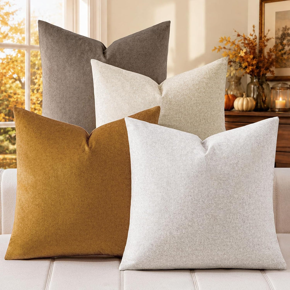 a moment Waterproof Throw Pillow Covers Set of 4,20x20 Inch Outdoor Stain Res...