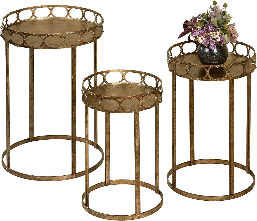 Regal Lux Nesting Tables Dark Gold Set of Three