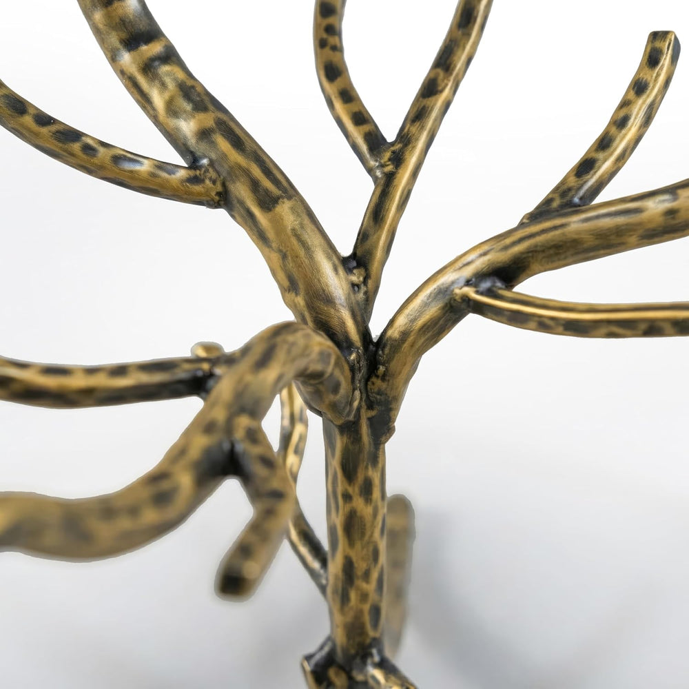 24/7 Shop at Home Lalia Modern Round End Table with Nature-Inspired Branch Ba...