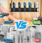 Screwdriver Organizer Wall Mount,Heavy Duty Metal Utility Storage Rack for Screwdrivers Calipers Small Tools,Screw Driver Holder Suitable Garages Homes Workshops Sheds(1PC)
